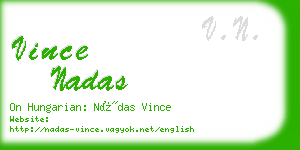 vince nadas business card